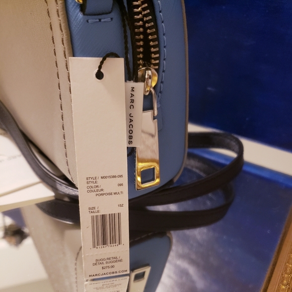 NWT MARC JACOBS COLORBLOCK BLUE PLAYBACK BAG - Picture 4 of 12